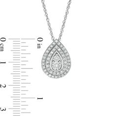 Simply dazzling, this diamond pendant complements most any attire. Created in cool 10K white gold, this classic look showcases a teardrop-shaped composite of diamonds - the larger a 1/8 ct. stone - each artfully set to enhance size and sparkle. Diamonds line the double frame for a thoroughly shimmering design. Radiant with 5/8 ct. t.w. of diamonds and a brilliant buffed luster, this pendant suspends along an 18.0-inch rope chain that secures with a spring-ring clasp. Pear-shaped Diamond White Necklace With Diamond Accents, Anniversary Diamond Necklace With Teardrop Pendant, Diamond Accents Teardrop Pendant Necklace For Anniversary, Anniversary Diamond White Teardrop Necklace, Diamond White Teardrop Necklace For Anniversary, Double Frame, Peoples Jewellers, Precious Jewelry, Chain Ring