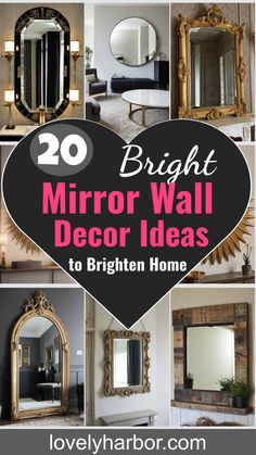 20 Mirror Wall Decor Ideas To Brighten Your Home Mirror Decorating Ideas, Mirror Decor Living Room