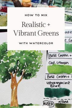 How to Mix Greens With Watercolor