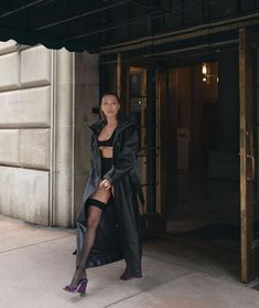 Long Leather Coat, Female Fashion, Long Coat, Muse, Leather, On Instagram, Quick Saves, Black