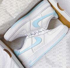 Baby blue Custom nike air force 1 low sneakers Brand new with box Quality Leather paint *Water proof *scratch proof All sizes are converted to women's sizes Options to buy are already converted in women's sizes Before you pirchase, plsease make sure that you choose your correct size! Regards, Snkrswoosh Size 4Y- women's 5.5 Size 4.5Y- women's 6 Size 5Y- women's 6.5 Size 5.5Y- women's 7 Size 6Y- women's 7.5 Size 6.5Y- women's 8 Size 7Y- women's 8.5 Nike Painting, Nike Azul, Nike Custom, Nike Shoes Air Force, Dr Shoes, Preppy Shoes, Custom Air Force 1, Cute Nike Shoes, Costume Shoes