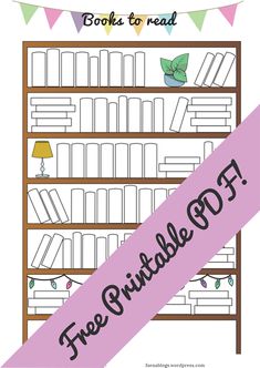 the free printable books to read bookcases for kids and adults with text overlay