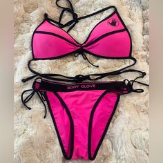 Questions? Leave A Comment Below! Vintage Neon, Malibu Barbie, Body Glove, Neon Pink, Pink Black, Womens Swim, Style Vintage, Black Pink, Neon