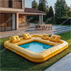 Portable Inflatable Sofa Pool Holiday Games Sofa Shape Inflatable Pool Backyard With Playground - Inflatable-Zone Backyard With Playground, Pool Holiday, Pool Backyard, Inflatable Sofa, Pool Games, Cozy Spot, Holiday Games, Inflatable Pool, Backyard Pool