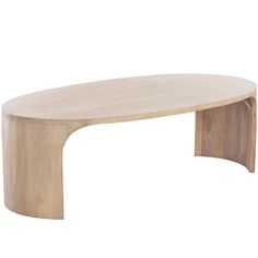 an oval wooden table with curved legs