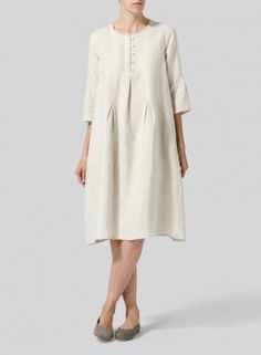 Linen Embroidered Hemline Dress Elegant A-line Dress With Relaxed Fit, Spring A-line Shirt Dress, A-line Shirt Dress For Casual Occasions, Chic Relaxed Fit Linen Dress For Day Out, Spring Linen Dress In Neutral Color, Elegant Linen Midi Dress With Relaxed Fit, Elegant Relaxed Fit Linen Midi Dress, Elegant Relaxed Fit Summer Midi Dress, Relaxed Fit Spring Dresses For Casual Wear