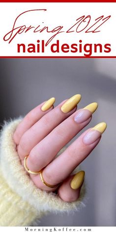 Orange Nails Ideas, Latest Nail Colours, Spring Nail Ideas, Real Nails, Yellow Nail, Bunny Nails, Nail Color Trends, Elegant Nail Designs, Spring Nail Trends