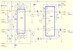 an electronic circuit diagram with multiple components