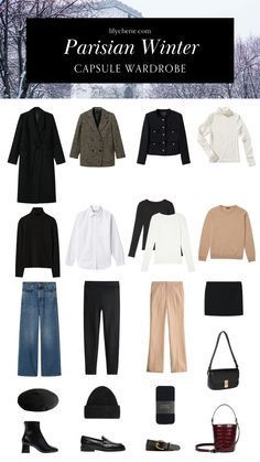 Parisian Style 2023, Parisian Style Winter Chic, Winter Capsule Wardrobe 2022, Parisian Winter Outfits, Parisian Chic Style Winter, Capsule Wardrobe For Winter, Parisian Capsule Wardrobe, Parisian Style Winter, Capsule Wardrobe 2022