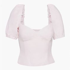 Aritzia/Wilfred. Light Pink Color, Brand New, Never Worn Out, No Smell, No Damage, Size Xxs. For Very Petite Woman, It’s Too A Bit Small For Me And I’m Petite. Has A Zipper. Basic Pink Tops, Chic Fitted V-neck Crop Top, V-neck Padded Blouse For Brunch, Feminine Fitted V-neck Blouse, Fitted Cotton V-neck Puff Sleeve Top, Feminine Fitted Short Sleeve Tops, Feminine Fitted V-neck Puff Sleeve Top, Fitted Feminine Short Sleeve Tops, Summer V-neck Fitted Blouse