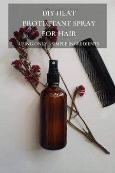 Heat Protectant Spray Diy, How To Make Heat Protectant Spray, Diy Heat Protectant For Natural Hair, Natural Heat Protectant For Hair, Natural Heat Protectant For Hair Diy, Natural Hair Heat Protectant