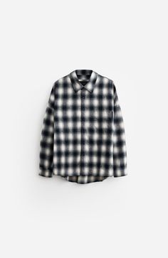 OVERSIZED PLAID BUTTONDOWN Classic Oversized Button-up Flannel Shirt, Oversized Classic Plaid Flannel Shirt, Classic Flannel Shirt With Snap Buttons, Classic Streetwear Shirt With Snap Buttons, Classic Plaid Shirt For Streetwear, Logo Label, Blue Plaid, Chest Pocket, Sweater Hoodie