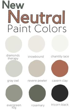 the new neutral paint colors for every room in your home, including grays and browns