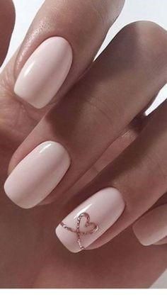 Engagement Nails, Kutek Disney, Heart Nail Designs, Nagellack Trends, Valentine Nail Art, Valentine Nails, Nail Designs Valentines, Nails Glitter, Nails Wedding