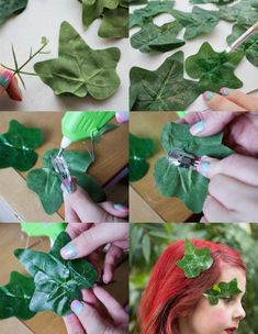 Poison Ivy Hair, Diy Poison Ivy Costume, Leaf Costume, Diy Karneval, Mother Nature Costume