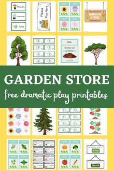 the garden store free dramatic play printables