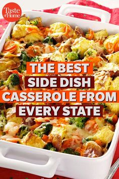 the best side dish casserole from every state is made with cheese and broccoli