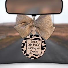 Car Charm | Just a Girl Boss - Creations by FC Car Air Freshener Diy, Money Making Projects, Car Mirror Hangers, Car Charms Rear View Mirror, Mirror Charms, Mirror Car Accessories, Diy Air Freshener, Car Hangers, Car Charms Mirror