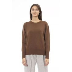 Elevate Your Wardrobe With The Sumptuous Allure Of Alpha Studio’s Crew Neck Sweater. Crafted From Luxuriously Soft 100% Cashmere, This Sweater Features Elegant Long Sleeves And A Finely Ribbed Collar, Cuffs, And Bottom For A Polished Finish. Perfect For Creating Sophisticated Looks With An Edge Of Comfort, Its Rich Brown Hue Easily Transitions From Daywear To Evening Chic. Embrace The Blend Of Style And Luxury With Alpha Studio. Material: 100% Cashmere Country Of Origin: It Color: Brown We Are A Brown Cashmere Sweater, Cashmere Fabric, Cashmere Sweater Women, Rich Women, Merino Wool Sweater, Brown Sweater, Studio S, Sweater Sleeves, Cashmere Sweater