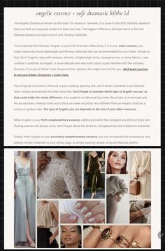 an email page with many different pictures and text on the bottom right corner that says angelic essene - soft dramatic silks