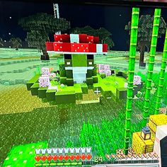 an image of a computer screen that is playing minecraft