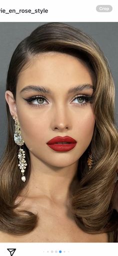 Gatsby Makeup, Hollywood Makeup, Hollywood Hair, Smink Inspiration, Glam Hair, Bridal Hair And Makeup, American Beauty, Red Lipstick, Wedding Hair And Makeup