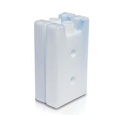 three white plastic containers with holes on the top and one has two bottles in it