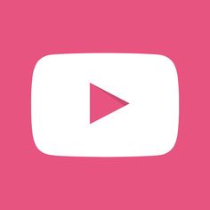 a pink background with a white play button on the bottom right corner, and an arrow in the middle