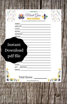 an instant printable to do list with the words instant and floral designs on it