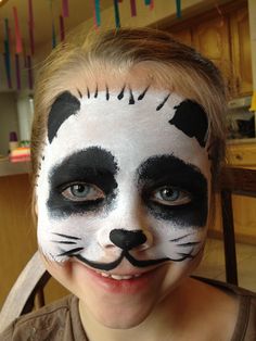 Panda - Face Painting by Jennifer Van Dyke Face Painting Ideas, Face Painting Easy, Kids Face Paint, Face Paintings, Easy Animals, Face Painting Designs, Tiger Art, Animal Masks