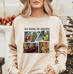 Just Waiting for Christmas Sweatshirt,Funny Christmas Character Shirt, Retro Christmas Hoodie, Winter Holiday Shirt, Trendy Xmas Gifts,S003 🛍️👚🎉 WELCOME TO CUSTOM STYLE TEE! ️ Looking for high-quality, comfy shirts you can customize for special occasions or loved ones? You're in the right place! At Custom Style Tee, we're passionate about our craft and dedicated to providing a great shopping experience. Got any questions about our products? Don't hesitate to reach out--we'll get back to you quickly! 🛒 H O W T O O R D E R 1️⃣ Take a moment to review all product photos. 2️⃣ Choose your T-shirt size and color. Note that different styles may have slightly different shades of the same color due to brand variations. For exact color matching, we suggest selecting shirts from the same style (e Cotton Tops With Funny Print For Winter, Funny Print Winter Sweatshirt, Funny Cotton Winter Sweatshirt, Funny Cotton Sweatshirt For Winter, Funny Print Sweatshirt For Winter, Funny Cotton Tops For Winter, Christmas Cotton Hoodie With Crew Neck, Christmas Cotton Crew Neck Hoodie, Funny Crew Neck Tops For Winter