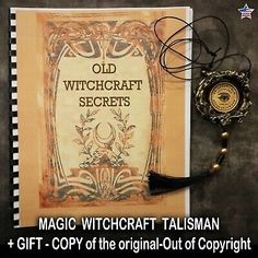 an old witchcraft book with a tassel on it