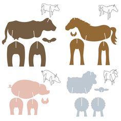 an image of farm animals cut outs