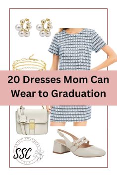 20 Dresses that mom can wear to graduation. Find a dress that works for your body type and makes you look amazing. What To Wear To A High School Graduation, Graduation Outfit Ideas For Mom, Graduation Outfits For Mothers, Graduation Dress For Mom, Semi Formal Attire, Dress Attire