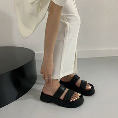 LBSFY - 2024 New Gladiator Summer Sandalias Fashion Platform Flats Elegant Open Toe Slippers Comfort Beach Slides Toe Slippers, Flat Slippers, Open Toe Slippers, Platform Flats, Summer Heels, Beach Slides, Slippers Pattern, Pu Heels, Beige Shoes