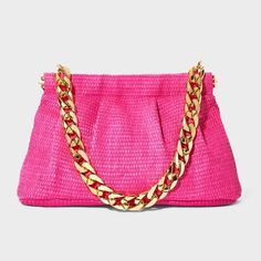 Straw Facile Frame Clutch - A New Day™ Pink Chic Clutch With Braided Handles For Everyday, Chic Everyday Clutch With Braided Handles, Chic Textured Summer Bags, Chic Woven Clutch For Travel, Chic Woven Travel Clutch, Chic Everyday Straw Clutch Bag, Chic Straw Clutch With Removable Pouch, Chic Straw Clutch Bag With Removable Pouch, Envelope Clutch