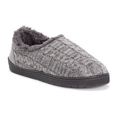 Men's John Slippers - Cinder/Dark Grey - MUK LUKS Knit Slippers, Classic Slippers, Slippers Online, Slide Slippers, Clog Slippers, Knitted Slippers, Sole Shoes, Mens Gift Sets, Slipper Shoes