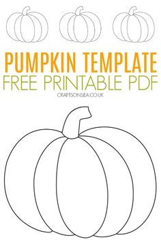 the pumpkin template is shown in three different colors