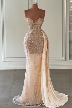 Chicloth Sweetheart Beadings Mermaid Evening Dress Overskirt Online Glitter Prom Dresses, Mermaid Evening Dress, Ruffle Beading, Tulle Evening Dress, Mermaid Sequin, Dress Mermaid, Sequin Evening Dresses, Prom Dress Inspiration, Prom Dresses Online