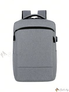 Bird in Bag - Premium 1-Piece Mens Backpack: High-Capacity Design with Versatile Compartments, Durable Fabric, Ideal for Travel, Student Life, Commuting, and Computing Gray School Bag With Anti-theft Pocket, Casual Gray Backpack With Anti-theft Pocket, Gray Business Backpack, Gray Anti-theft Backpack For Daily Use, Casual Gray Bags For Commuting, Gray Rectangular Backpack With Anti-theft Pocket, Gray Rectangular Backpack With Zipper, Gray Rectangular Backpack With Zipper Closure, Gray Anti-theft School Bag