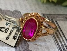 Vintage Ruby Ring, Ruby Ring Vintage, Antique Jewelry Rings, Ruby Ring Gold, Woman Jewelry, Yellow Gold Ring, Ruby Ring, Ring Gold, Yellow Gold Rings