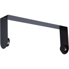 an image of a black towel rack on a white background in the style of minimalism