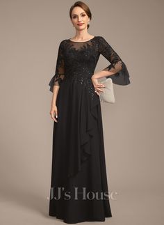 JJ's House Mother of the Bride Dresses (298532) | JJ's House Dresses Mother Of The Bride, Cascading Ruffles, Lace Chiffon, Mother Of The Bride Dress, Bride Dresses, Chiffon Lace, Black Dresses, Mother Of The Bride Dresses, Bride Dress