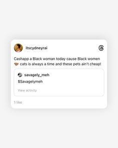 Cashapp any one of them (or more) right now. I’m actually so serious. Black women and femmes stay putting people on, putting things together, and putting that ish on just to be told we��’re doing too much, we want too much, or we’re somehow not enough. Sis, you are the blueprint. You are divinity, hope, and joy embodied. Stop letting them play in your face like they don’t know. You are forever THAT ONE. And if you’re not a Black woman or femme but you’re still reading this, choose someon...