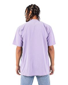 Garment-Dyed Crewneck T-Shirt - PASTEL PURPLE - 2XL | Shaka Wear Men's Garment-Dyed Crewneck T-Shirt in Pastel Purple Size 2XL Lavender Relaxed Fit Crew Neck Top, Lavender Relaxed Fit Cotton T-shirt, Lavender Cotton T-shirt With Relaxed Fit, Lavender Relaxed Fit Cotton Tops, Cotton Lavender T-shirt For Streetwear, Lavender Cotton T-shirt For Streetwear, Casual Lavender Tops For Streetwear, Lavender Casual Streetwear Tops, Lavender Crew Neck T-shirt For Streetwear