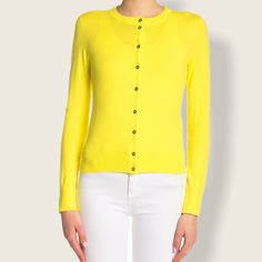 Gorgeous Color And Is Perfect As A Gift Or For You To Even Wear It You’re Self. Classic Yellow Sweater For Spring, Yellow Crew Neck Cardigan, Yellow Fitted Trendy Cardigan, Yellow Fitted Sweater For Layering, Fitted Yellow Sweater For Layering, Olive Green Cardigan, Cocoon Sweater, Fleece Cardigan, Sequin Cardigan