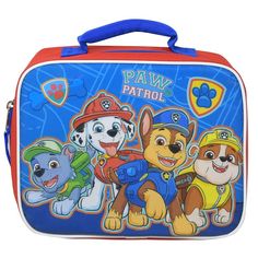 a lunch box with paw patrol characters on it