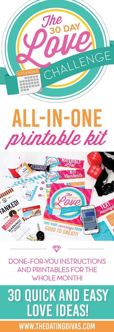 the 30 day love challenge all - in - one printable kit