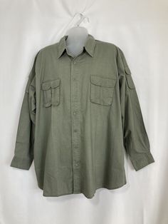 Utility Shirt, Green Long Sleeve, King Size, Army Green, Buffalo, Button Downs, Adult Outfits, Sleeve Length, Feel Free