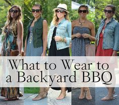 What to Wear to a Backyard BBQ | #LivingAfterMidnite Bbq Outfit Ideas Casual, Barbeque Outfit, Backyard Bbq Outfit Ideas, Barbecue Outfit, Cookout Outfit, Summer Bbq Outfit, Outdoor Party Outfits, Bbq Backyard, Bbq Outfit